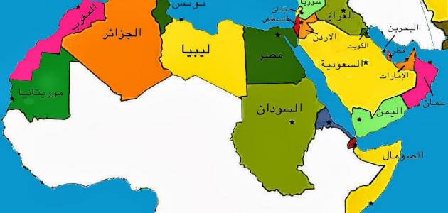 الدول العربية من حيث المساحة وعدد السكان ويكي علم